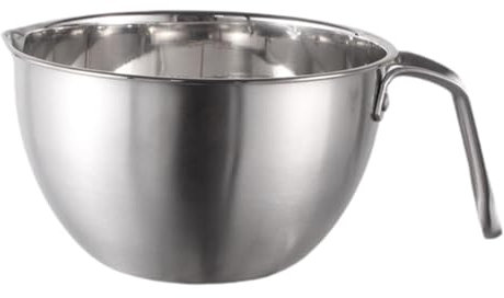 KESOTO Candle Melting Boiler Stainless Steel Melting Pot Soap Making Cooking Pot Flat Bottom Boiler Pot Melt Bowl for Cheese Butter, ID. 20cm