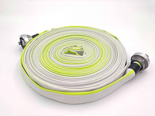 D-25 | 1 Zoll | 40 Meter Schlauch mit Storz-Kupplungen Bauschlauch Industrieschlauch Flachschlauch Wasserschlauch