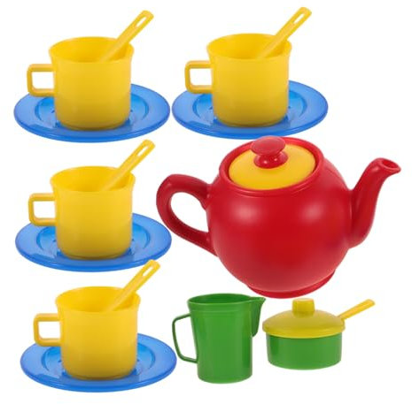 Vaguelly Té Infantil De Plástico Vajilla Miniatura para Accesorios De Cocina Adecuado para Fiestas De Té