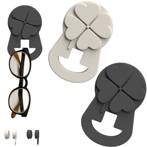 Starker magnetischer Augenglashalter für Kleidung, Brillenkette, Reisezubehör, Geschenke zum Muttertag, Schwarz + Beige, Small