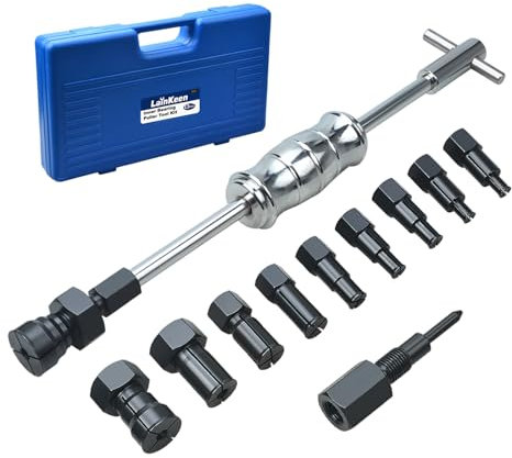 LainKeen 13pcs Blind Hole Collet Bearing Puller Set, Internal Bearing Extractor Puller Kit Slide Hammer Bearing Puller Set with Expandable Collets 8-32MM Insert Bearing Remover Set Tool