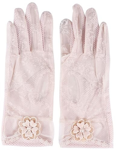 COLLBATH 1 Paar Spitzenhandschuhe Für Damen Hochzeitshandschuhe Aus Eisseide Leicht Und Dehnbar Für Brautkleid
