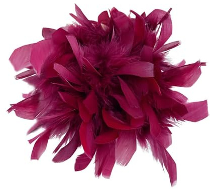 7.87 Pulgadas Elegante Flor De Pluma Gran Pin Pin De solapa Para Mujeres Hombres Fiesta De Boda Baile Banquete Pins Para Floral Chal Vestido Traje Ropa Accesorios Joyería Corpiño, Grande, Metal
