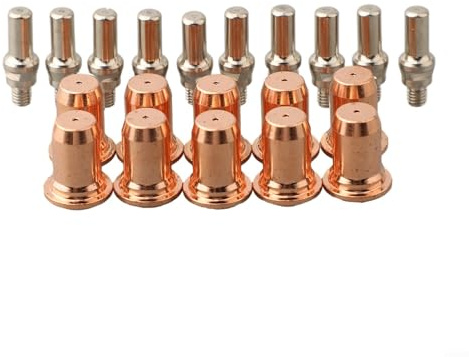 Plasmaschneider-Verbrauchsmaterialien, 0,9 mm, 30 A-40 A, Elektrodenspitzen und Düsen-Set für IPT60 IPT-40 PT40 Taschenlampe, kompatibel mit Longevity 42i 62i, 20 Stück