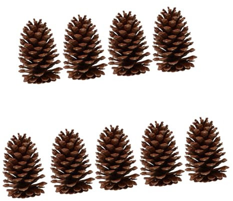 Mobestech 9 Stück Tannenzapfen Naturdeko Selbstgemacht Groß Selbstgemacht Materialien Wohnraum Büro Dekoration