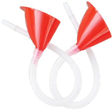 COOLHIYA 2juegos Embudo De Combustible Para Coche y Moto Embudo De Plástico Manguera Flexible De Aceite Para Cambio De Aceite De Para Tanque De Coche