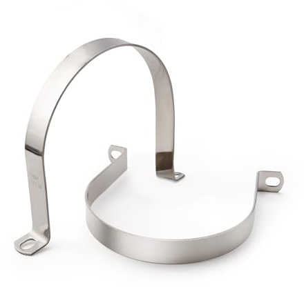 YYIGVMO 2 Pezzi Ø 130mm U-Fascette Stringitubo, Cinghia Rigida per Tubi in Acciaio Inox 304, Clip per Condotto con 2 Fori, per Tubi e Cavi