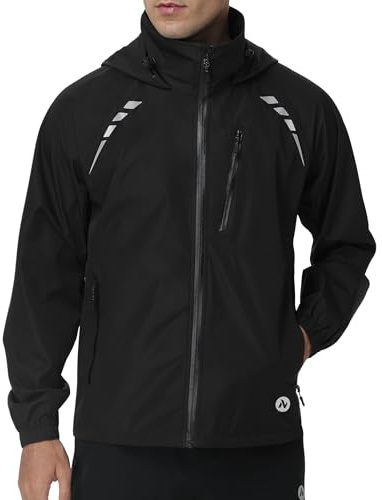Nepest Fahrradjacke Herren Wasserdicht Atmungsaktiv Leicht Reflektierend | Fahrradjacke Herren, Regenjacke, Windjacke, Rennrad, MTB, Radfahren, Pendeln, Touren, 10000mm, UV-Schutz, Packbar, Laufen