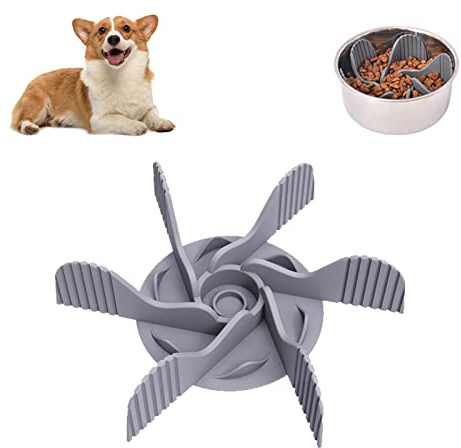 Hausio Anti Schling Napf Hund Einfügen, Langsamer Fressnapf für Hunde und Katzen, Kieselgel Hundenapf Reduzieren Übermäßiges Essen, Slow Feeder Bowl Einsatz, Schneidbar (1 Stück)