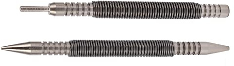 ZDETGU Jeu de Poinçons à Charnière à Ressort-pose-clou en Acier au Carbone pour Bois, Métal et Verre avec Impact de 3500PSI