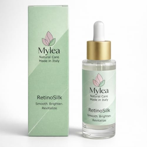 Mylea RetinoSilk Siero Viso Retinolo Niacinamide Vitamina C Antirughe 30ml | Con vitamina E, riduce rughe e pori dilatati, texture leggera ad assorbimento rapido, made in Italy