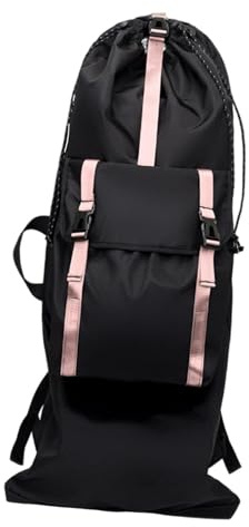 KiBcsLic Zaino da Skateboard, Zaino da Viaggio, Borsa da Skateboard per attività All'aperto, Rosa