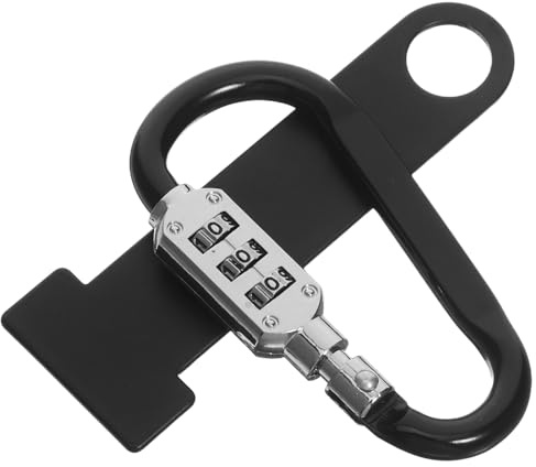POPETPOP Candado para Casco de Moto Ring Antirrobo Resistente Soporte Metálico Correa Fácil Instalación para Motoristas y Motocicletas