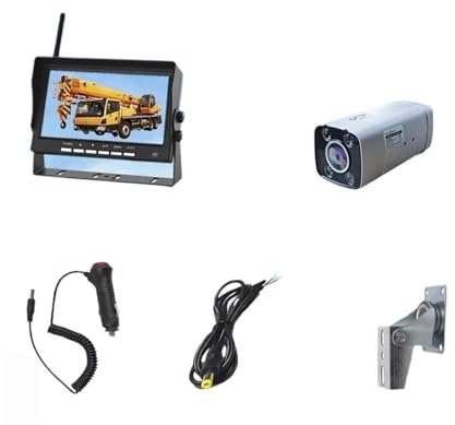 Caméra de surveillance sans fil pour grue à tour, zoom 8x/30x, écran IPS AHD 7 pouces, enregistrement en boucle, caméra de vidéosurveillance 1080p.(30x zoom)