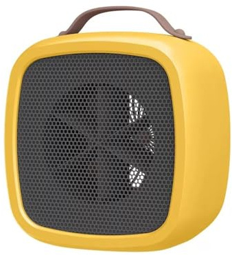 Wonderlamp - Calefactor Portátil Tropico, 500W, Calentamiento Rápido en 3 Segundos, con Asa de Transporte y Apagado Automático, 14,2 x 10,1 x 14,1 cm (Amarillo)