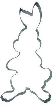 Kaladia Stampino per biscotti a forma di coniglio grande, in acciaio inox di alta qualità, dimensioni: 17,3 cm x 9 cm, per biscotti e fondenti, ecc. Made in EU