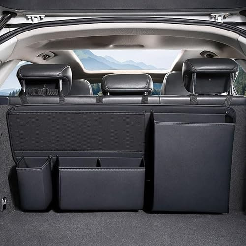 HANBAOLIMIN Kofferraum Organizer für Citroen C4 Spacetourer 2018-2022, Auto Rücksitz Organizer Leder Tasche Hängend Kofferraumtasche Platzsparendes Ordnungssystem