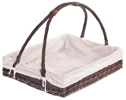e-wicker24 Alles aus Weide Dunkelbrauner Tablett XXL, Weidentablett, Tablett aus Weide, Serviertablett, rechteckiges Weidentablett, Tablettkorb, Tierkorb