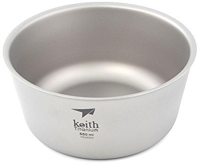 Keith Ciotola da campeggio in titanio da 550 ml (Ti5322)