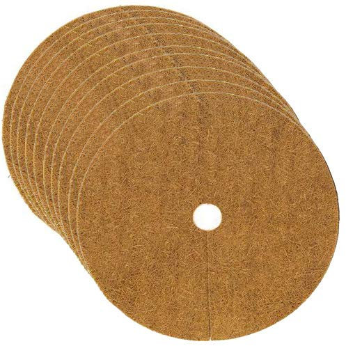 Hainter Lot de 10 disques de paillage en noix de coco pour arbres (40 cm)
