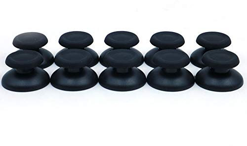 DollaTek 10 Pcs ABS Joystick Tête de Champignon Bâton Analogique pour PS4 - Noir