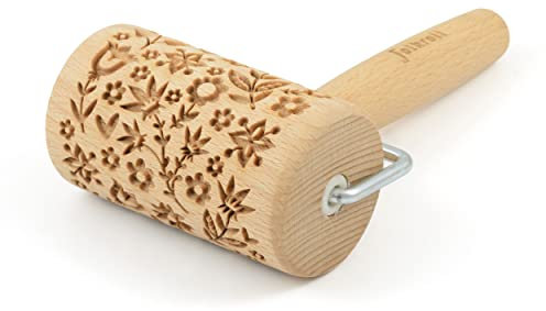 Folkroll 3D-Motiv-Teigrolle Flower Power mini