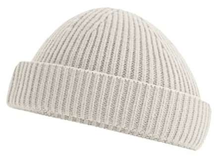 Roughtex Fischermütze Fisherman Beanie kurz Docker Mütze | Einheitsgröße Damen Herren - grob gestrickt - doppelter Umschlag - recycelter Polyester – flache Kuppe
