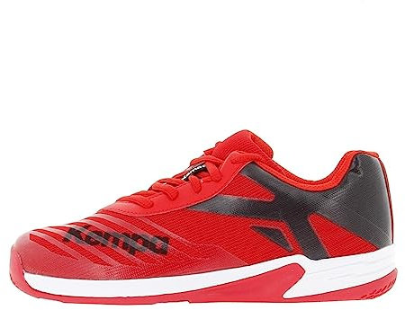Kempa Unisex Kinder Wing 2.0 Junior Handballschuhe, Sportschuhe, Turnschuhe, Schwarz Rot, 36 EU