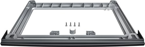 Bosch Verbindungsrahmen Grau für graue Wasch-Trocken-Säulen WTZ2741C | Stilvolle farbliche Abstimmung in Graphitgrau, sicheres Übereinanderstellen der Geräte, vibrations- und rutschanfällig