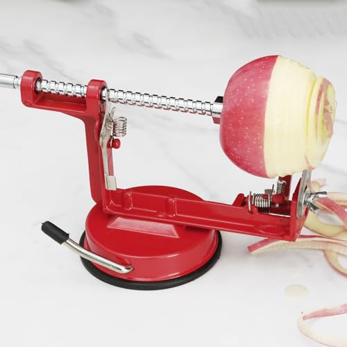 Eummy Peeler Machine Potato Spiral Cutter Hand Crank Fruit and Vegetable Peelers for Kitchen 3 in 1 Fruit Slicer Spiral Peel Tool Quickly Fruit Peeling Machinefor Peel Apples Pears, Kiwi, Tomatoes