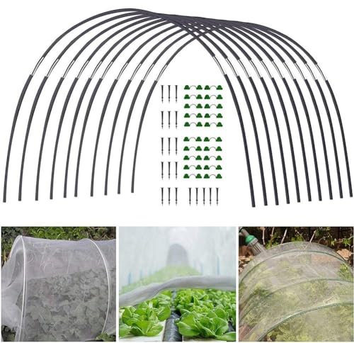 Arches de tunnel pour plantes, cerceaux de serre, pour cours, jardins, supports amovibles en fibre de verre (1)