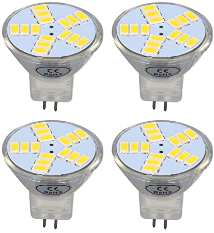 FTVOGUE MR11 LED-Glühbirne, 5 W, 500 Lm, Hochleistungs-Energiesparlampe mit 15 Perlen, Universal-Sockel, Strahler, Landschaftslampe (Kaltes Weiß)