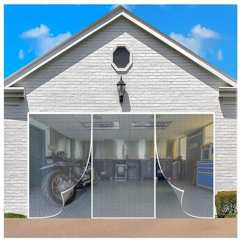 Magnetic Fly Screen Door, 105x235cm, Easy to Install Adhesive Mosquito Net Door, Full Frame Magic Tape Fastener, for Sliding Door, Room Door, Caravan, White
