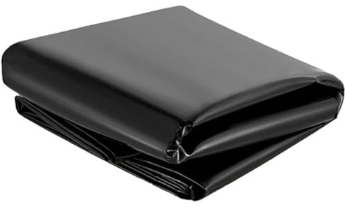 Gartenteich Folie Schwarz Teichfolie für Fischteiche Wassergarten Wasserdicht Teichmembran 1×8m 2×15m 5×10m 10×10m 10×15m Faltbare Dichtungsfolie Wasserfall Pool Baufolie(2x5M)