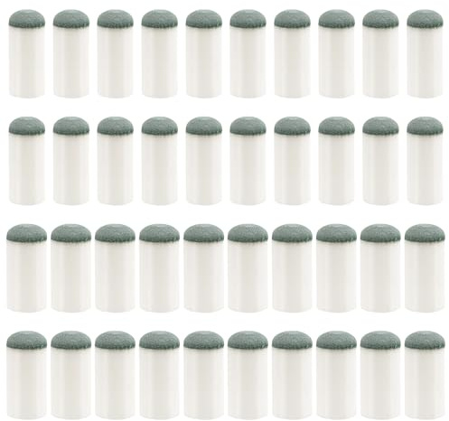 XIHIRCD 40stk Slip-On Pool Queue Spitzen, 2 Größen Pool-Stick-Spitzen Kein Kleber Oder Werkzeug Erforderlich Billard Queue Spitzen 12mm 13mm Billard-Stick-Spitzen
