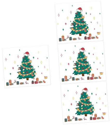 Gadpiparty 8blätter Christmas Decorations Tree Wall Decals Für Fenster Türen Und Spiegel Selbstklebende Weihnachtsbaum Wandsticker Mit Stilvollen Motiven