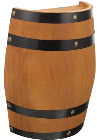 Garneck Rundes Holzfass Whisky-halbfass-dekor Holzfass Weinfass Ornament Bar Landschaftsdekor Boden Weinfass Dekor