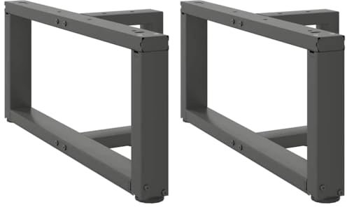 vidaXL Couchtischbeine T-Form 2 Stk. Anthrazit 70x25x(30-31) cm Stahl