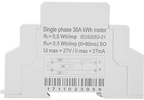 ANKROYU DDS5188 Din Rail Electric Meter, Digital LCD Single Phase Din Rail Electronic Energy KWh Meter, Low Power Consumption Single Phase Din Rail Energy Meter