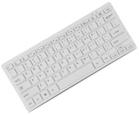 Petit Clavier Filaire, Clavier Filaire Petit Clavier Ultra Fin Mini Clavier Filaire USB avec 78 Touches Claviers pour Ordinateur de Bureau Ordinateur Portable PC (White)