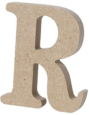 STOBOK Buchstaben Dekoration Holzbuchstaben Für Hochzeiten Partys Kinderzimmer Umweltfreundliches Material Gestaltungsmöglichkeiten Buchstabe r
