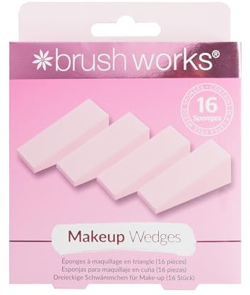 Brushworks Makeup Wedges – 16 Piece Cosmetic Sponge Set for Liquid, Cream & Powder Application – Ultra-Soft, Vegan & Cruelty-Free