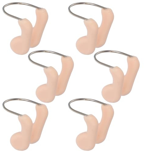 Abaodam 6PCS Swimming Nose Plugs Silicone Waterproof Pool Nose Clip for Adults Diving Swimming Surfing and Other Water Sports Protection for All People