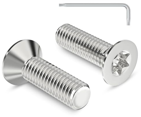Zuyya 20 Stück M6 x 20 mm Senkschrauben Torxantrieb