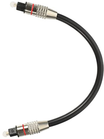 CHICAMPERA Câble Optique Audio Numérique Connecteur Carré Plaqué Or 0,2m Gaine Pvc Protection Anti-oxydation pour Tv et Home Cinéma