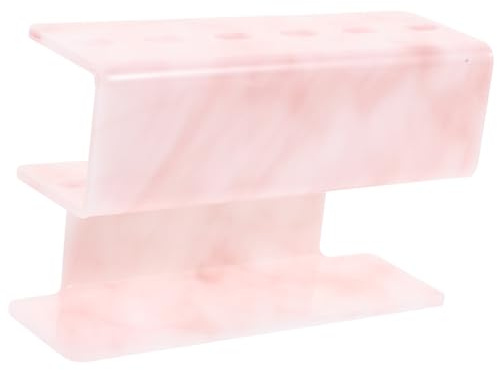 VICASKY Porte-pince à Épiler en Plastique Rose Élégant Motif Marbré, Léger et Pratique pour Afficher et Organiser Vos Pinces à Épiler et Accessoires de Maquillage