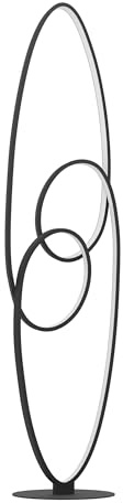 EGLO LED Stehlampe Gianella, Design Lampe Wohnzimmer | geschwungene Standleuchte aus Metall in Schwarz, warmweiß, 120,5 cm