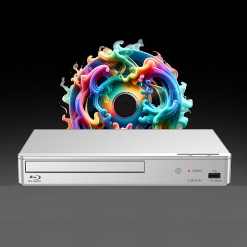 MULTIREGION Blu-ray Player Compatible with Panasonic DMP-BD84EB-S 2D - LAN (No WiFi) for DVD Regions 1-8 - Blu-ray Region B - DMP-BD84 Matt Silver