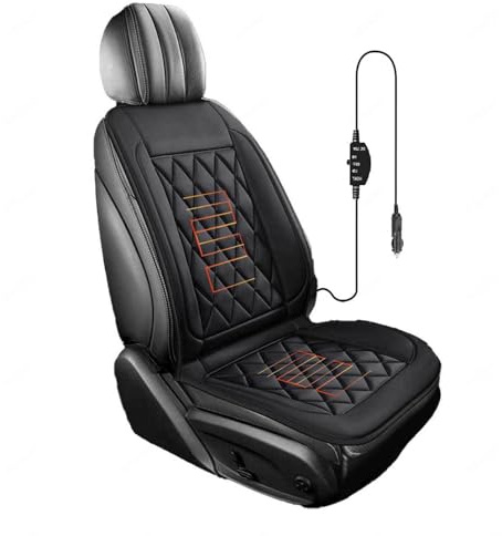 Wizvox Autositz Sitzkissen, Winter Sitzbezug Sitzauflag Bequem,Weich Wärmepad für Stuhl für Auto Erwachsene LKW,SUV Oder Transporter Auto