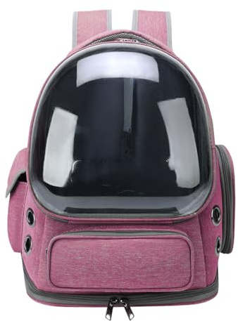 Pflege für Haustiere Katzenrucksack, atmungsaktiver Katzenrucksack, groß, für Reisen im Weltraum, kleine Kätzchen bis zu 6, 8 kg, transparente Katze, zum Wandern, Camping(E, One Size)